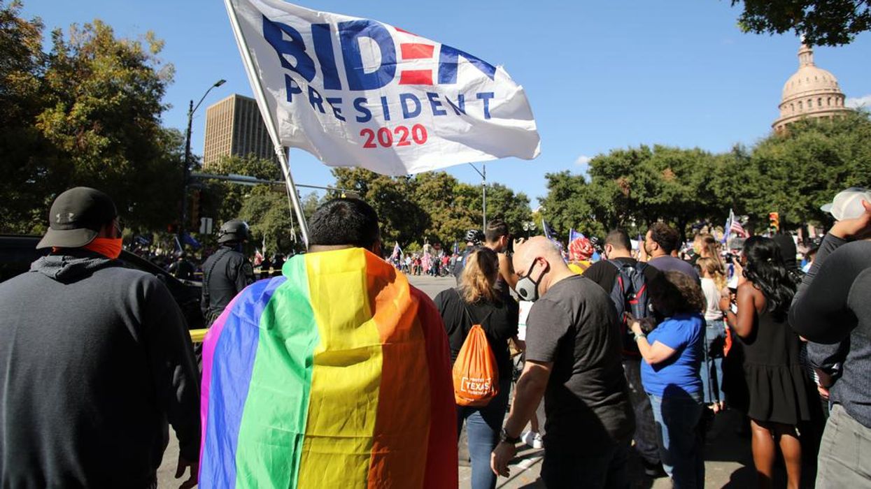 Biden and Gay Pride Flags