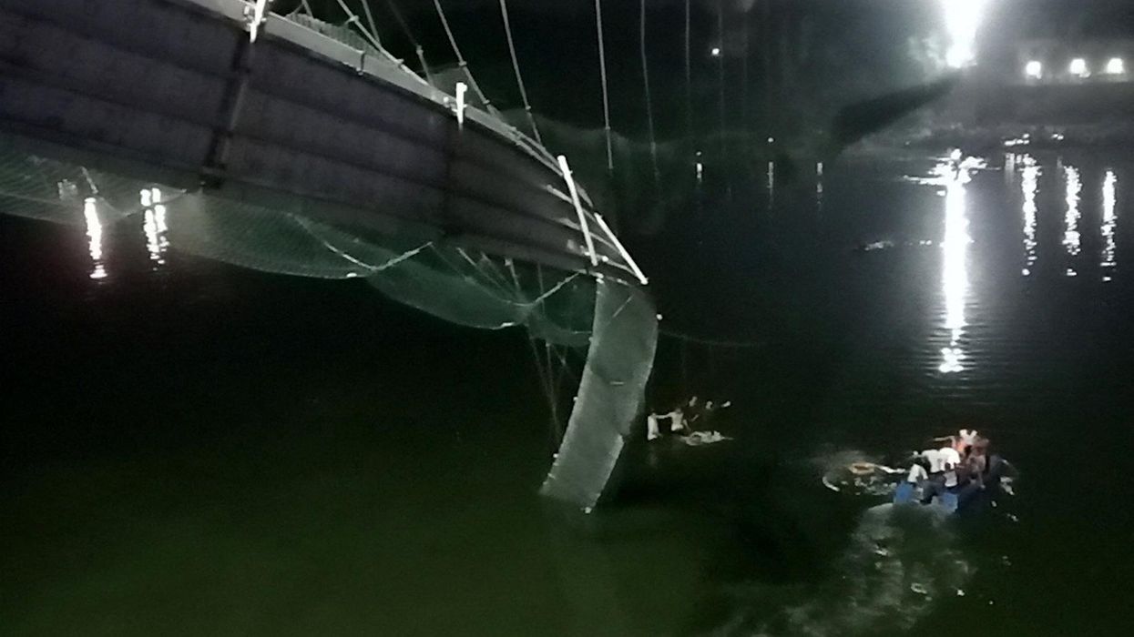 Bridge in India collapses.