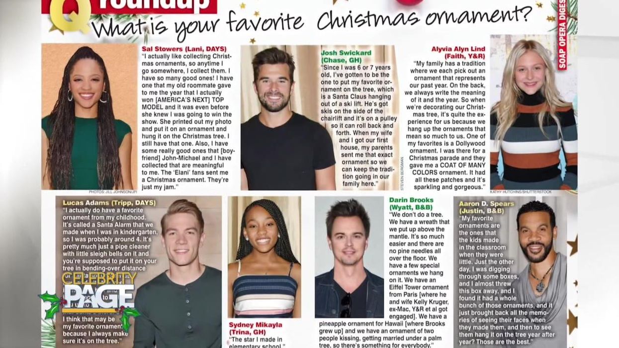 Soap Opera Stars Share Their Favorite Christmas Traditions