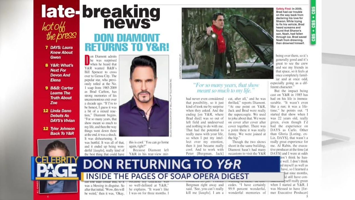 Don Diamont Returns to Y&R, And More Soap Opera News