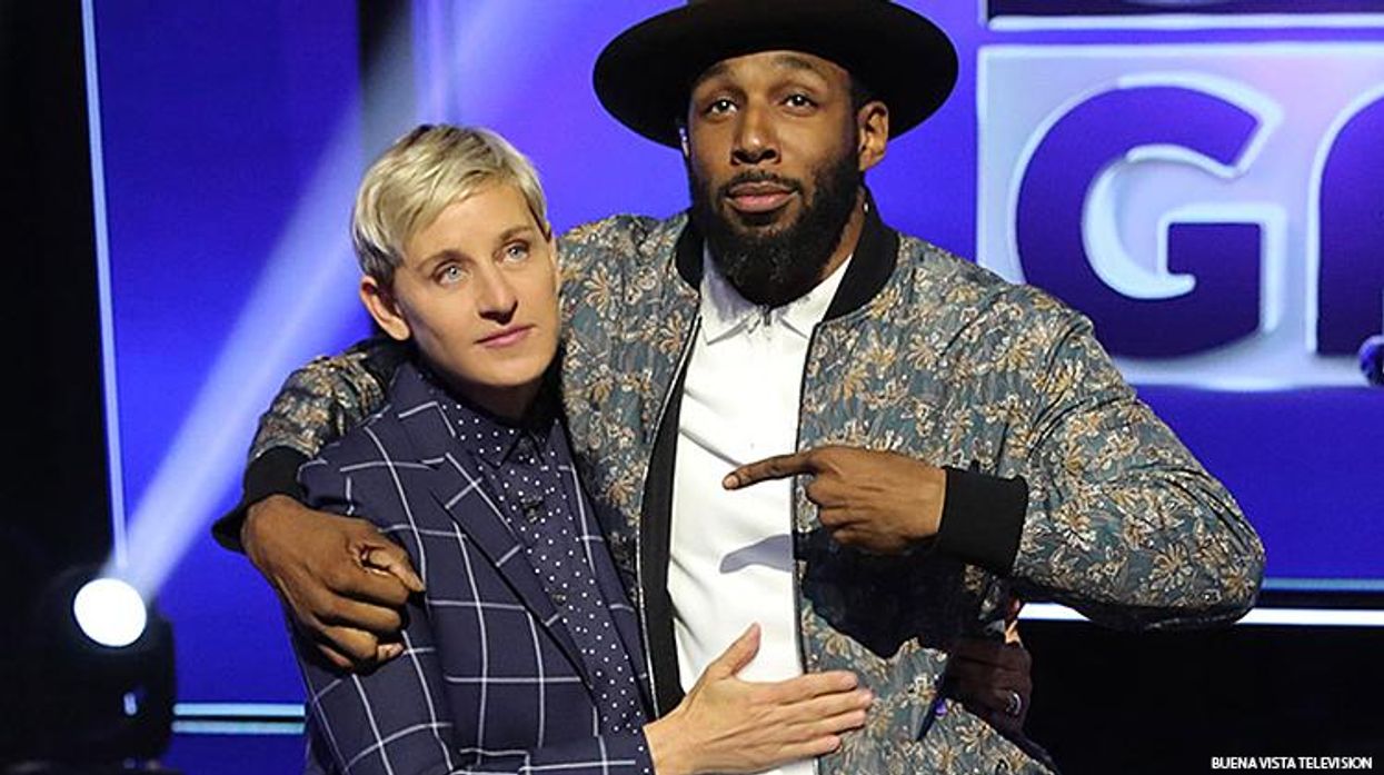 ​Ellen DeGeneres with Stephen "tWitch" Boss