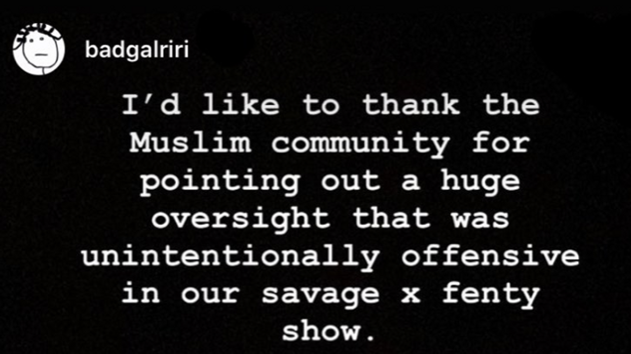 Rihanna Issues Apology To Muslim Community For Offensive Fashion Show Music