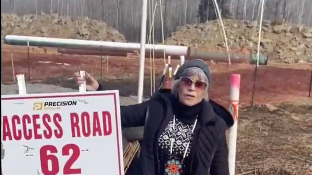 Jane Fonda Protests the Line 3 Pipeline Alongside Indigenous Communities