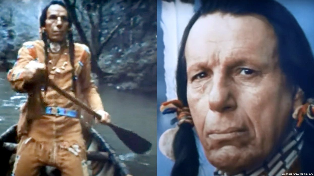 Iron Eyes Cody in "Crying Indian" advertisement 