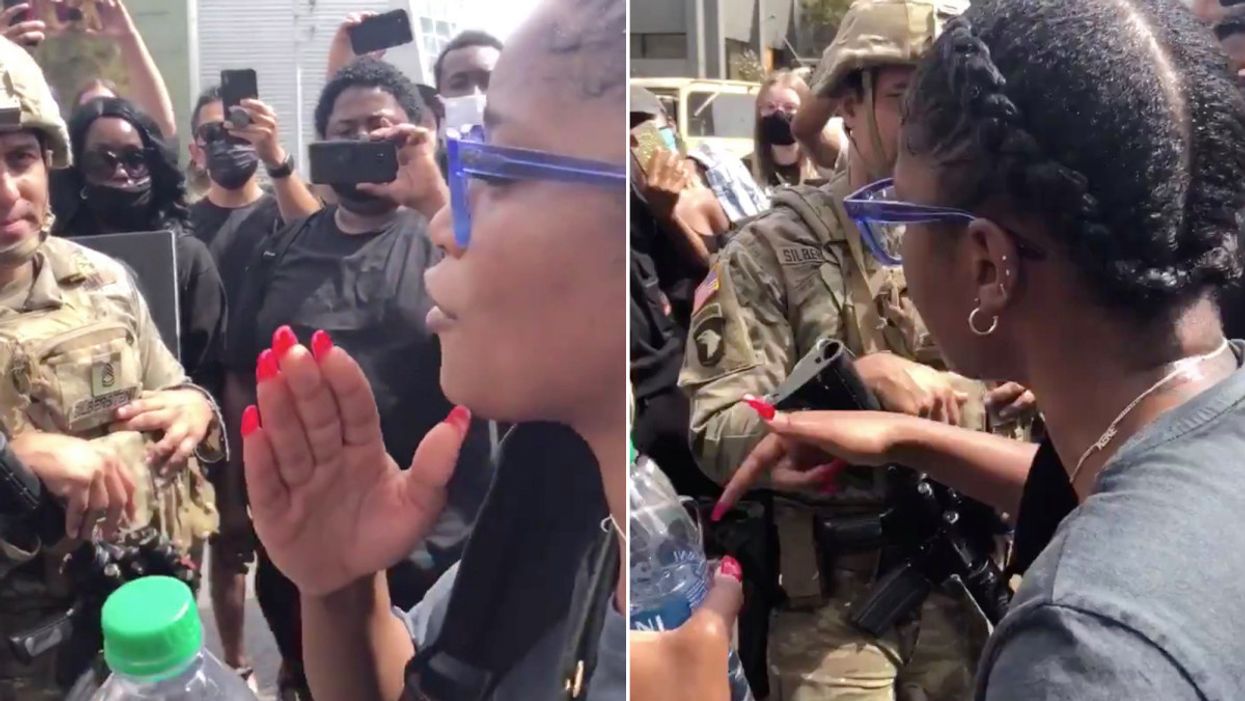 Keke Palmer Goes Face To Face With National Guard At LA Protest