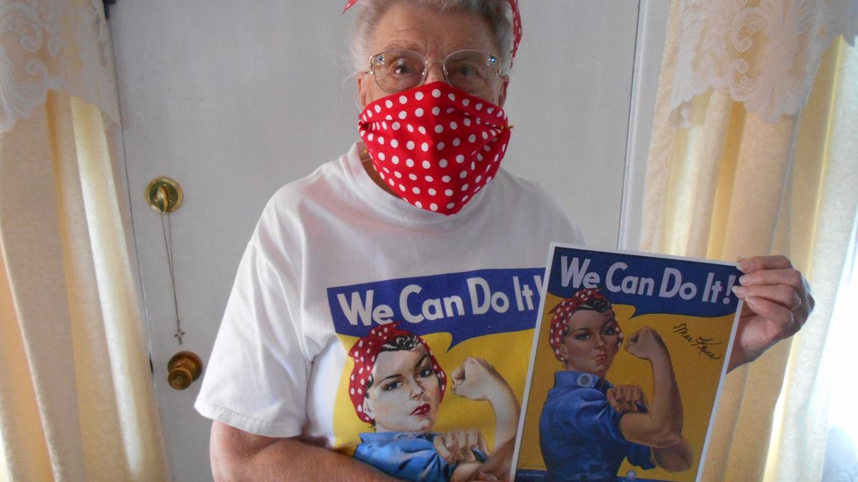One Of The Original Rosie the Riveters Is Making Masks During The Pandemic
