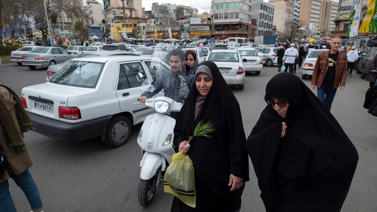 Veiled Iranian women