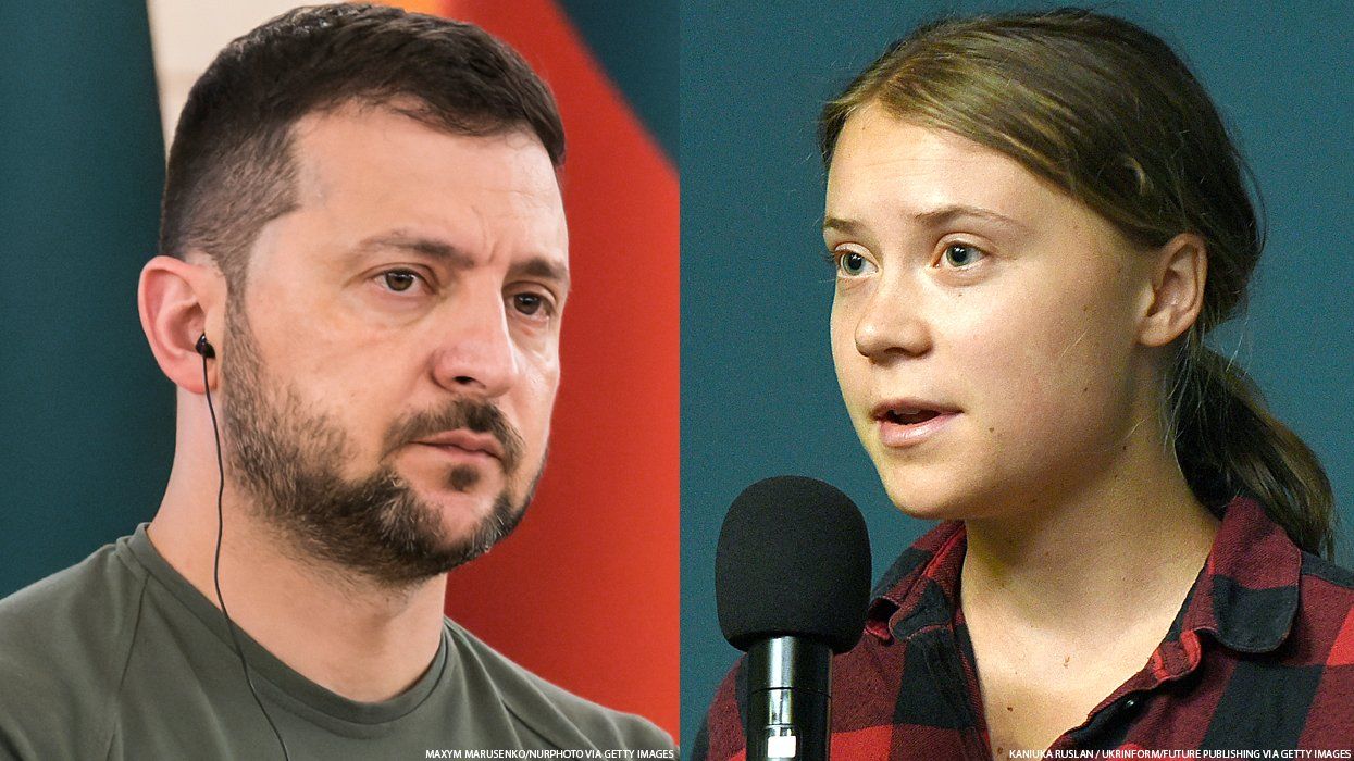Volodymyr Zelensky and Greta Thunberg